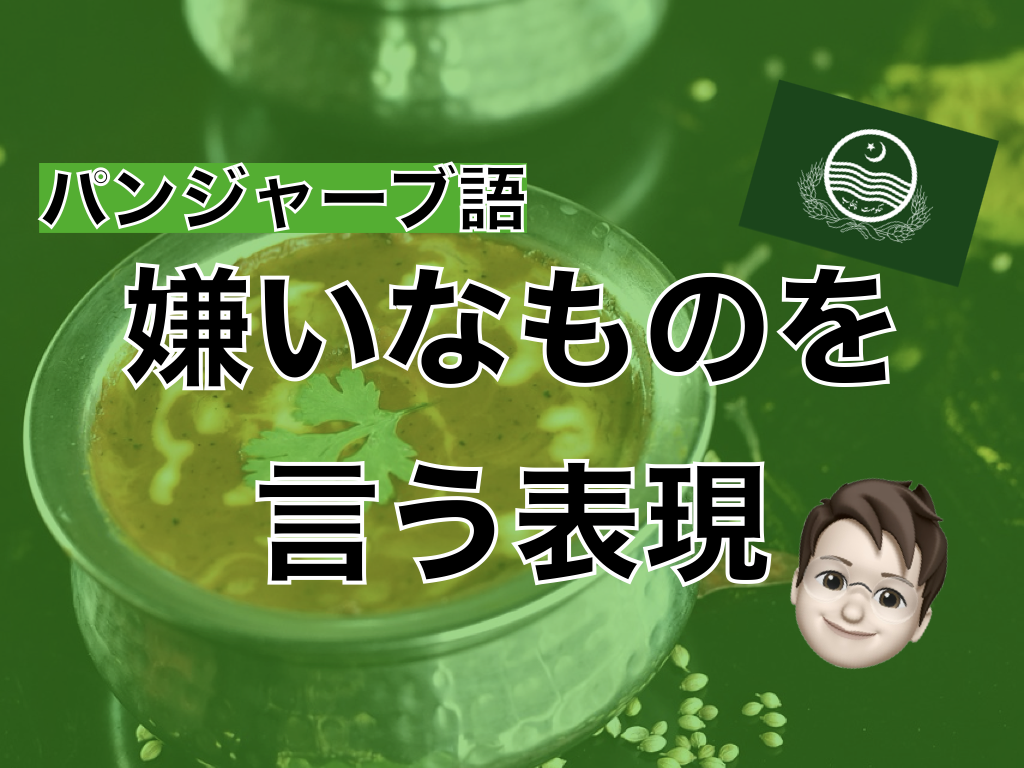 【パンジャーブ語】嫌いなものを言う表現